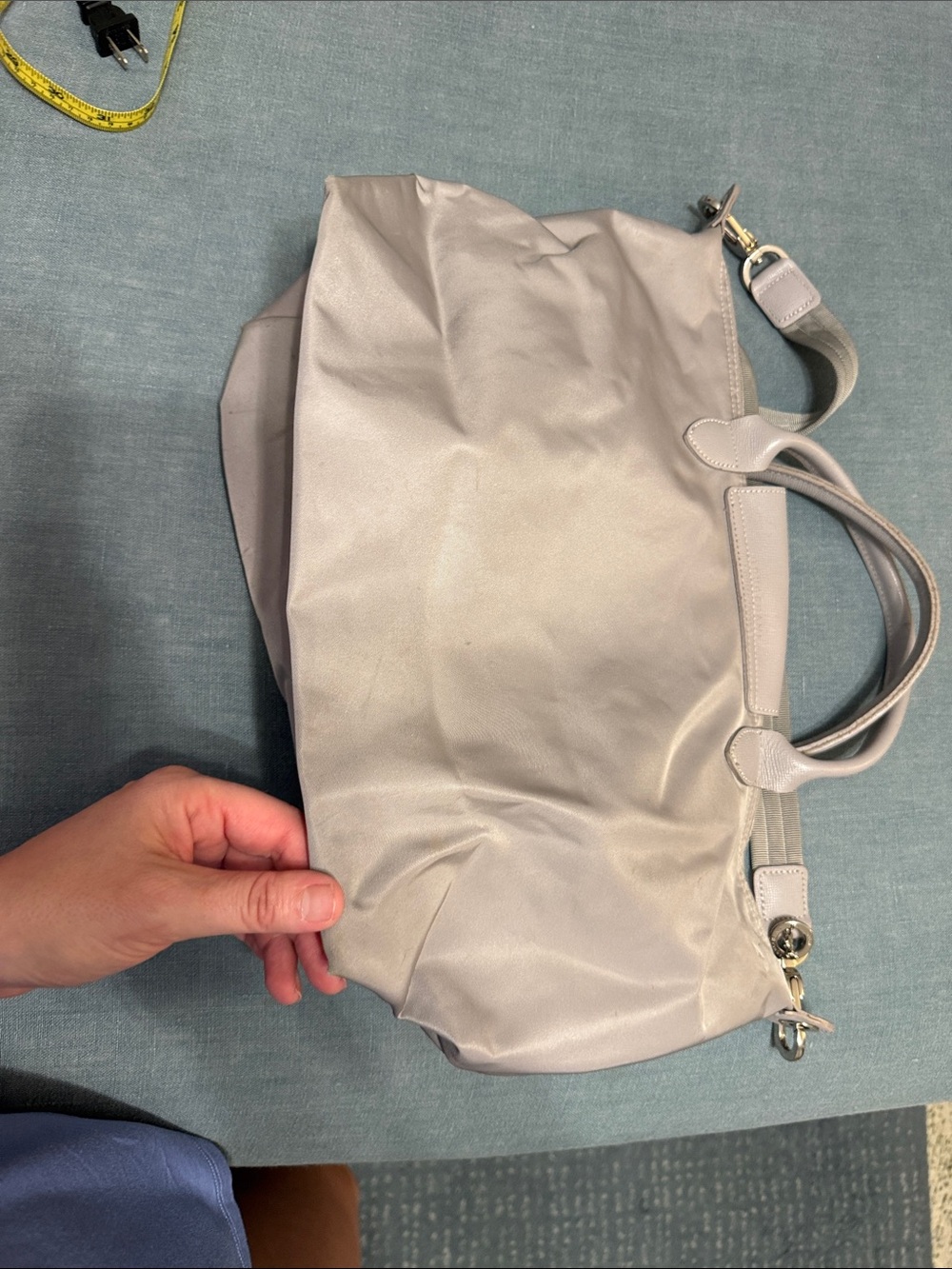 Gray Women's Shoulder Bag with Removable Strap Longchamp authentic crossbody - Picture 6 of 15